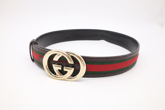 Gucci Sherry Line Belt in Brown Leather
