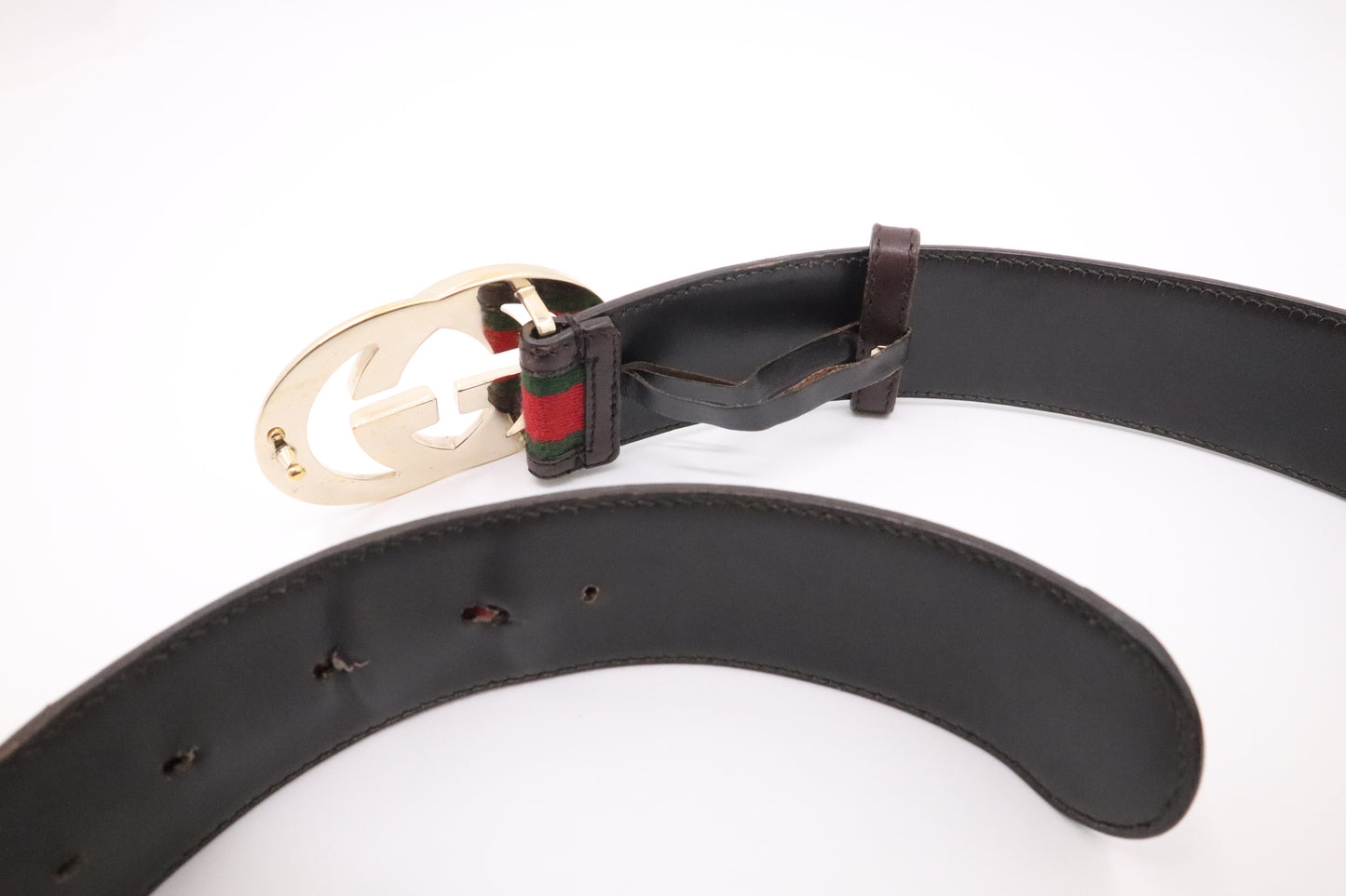 Gucci Sherry Line Belt in Brown Leather