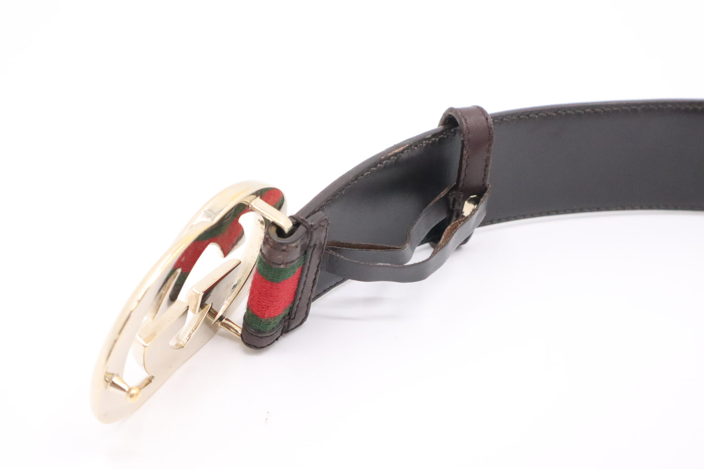 Gucci Sherry Line Belt in Brown Leather