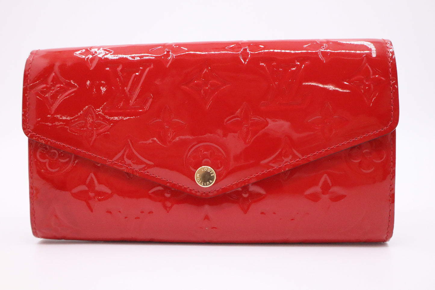 Louis Vuitton Sarah Wallet in Red Vernis Leather