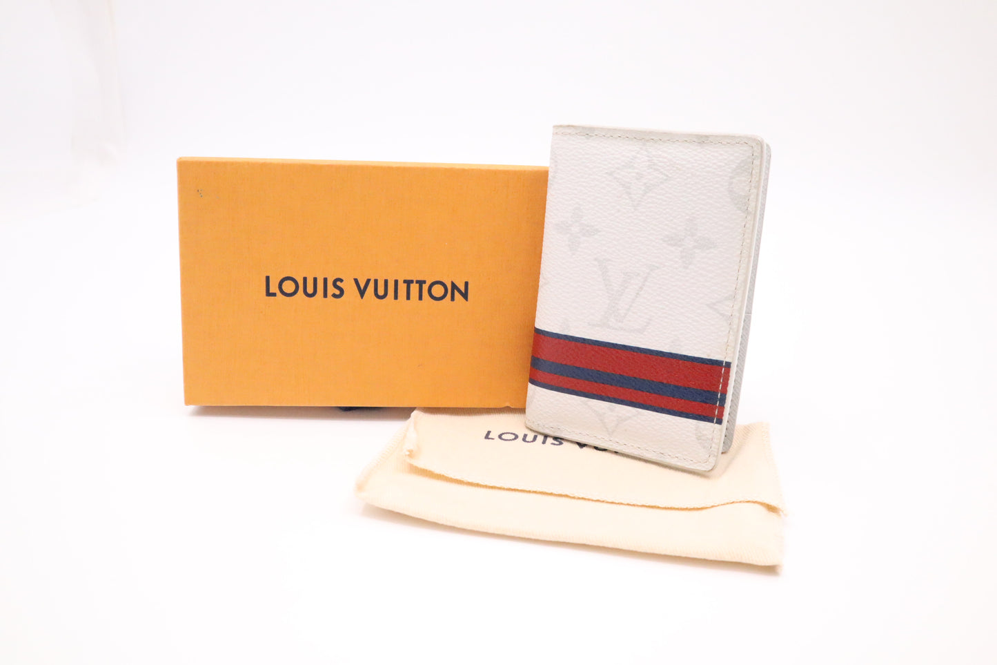 Louis Vuitton Card Case in White Monogram Canvas