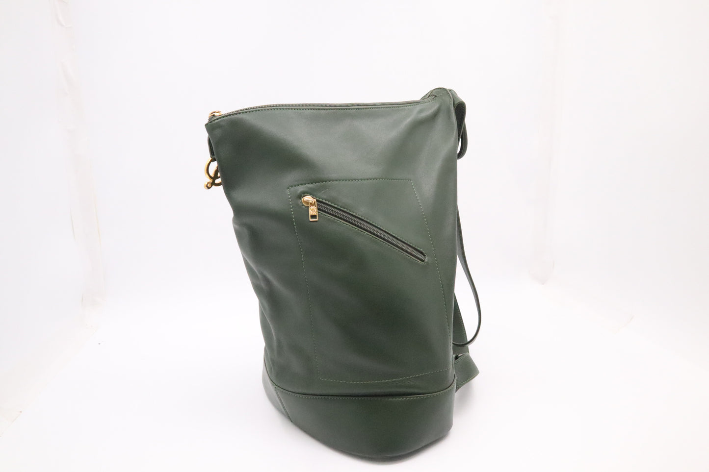 Loewe Anton Backpack in Green Leather