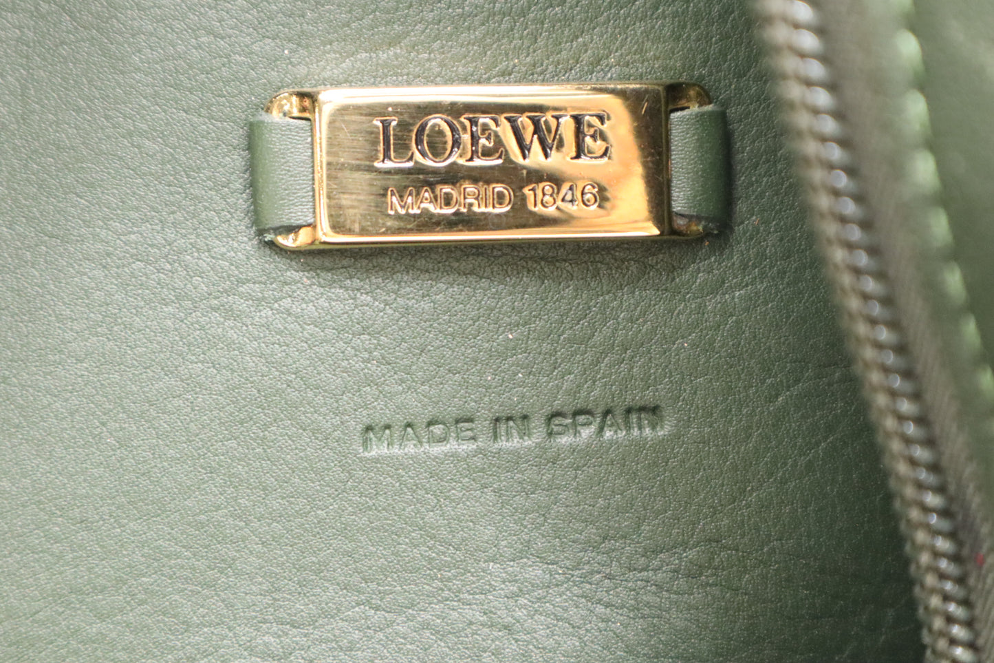 Loewe Anton Backpack in Green Leather