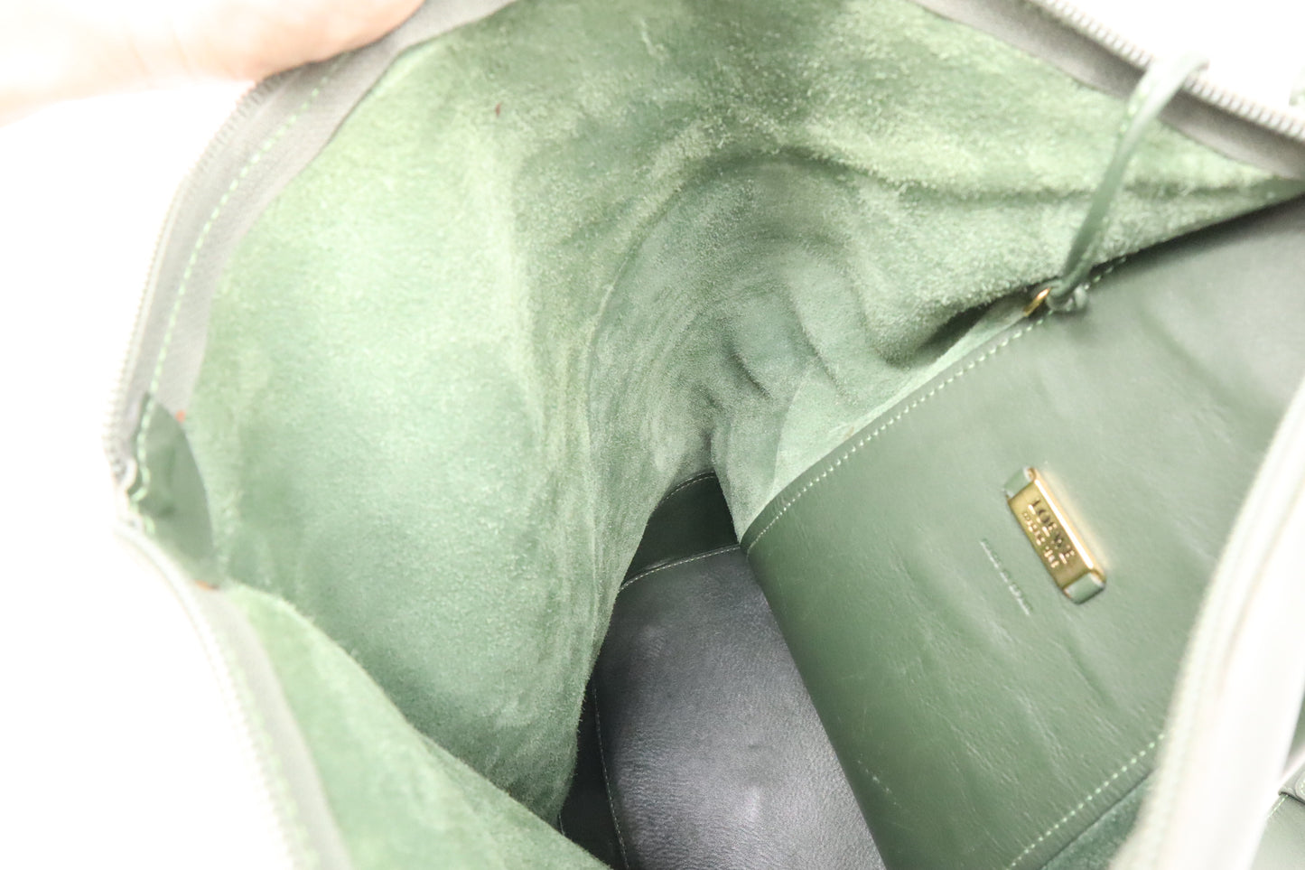 Loewe Anton Backpack in Green Leather