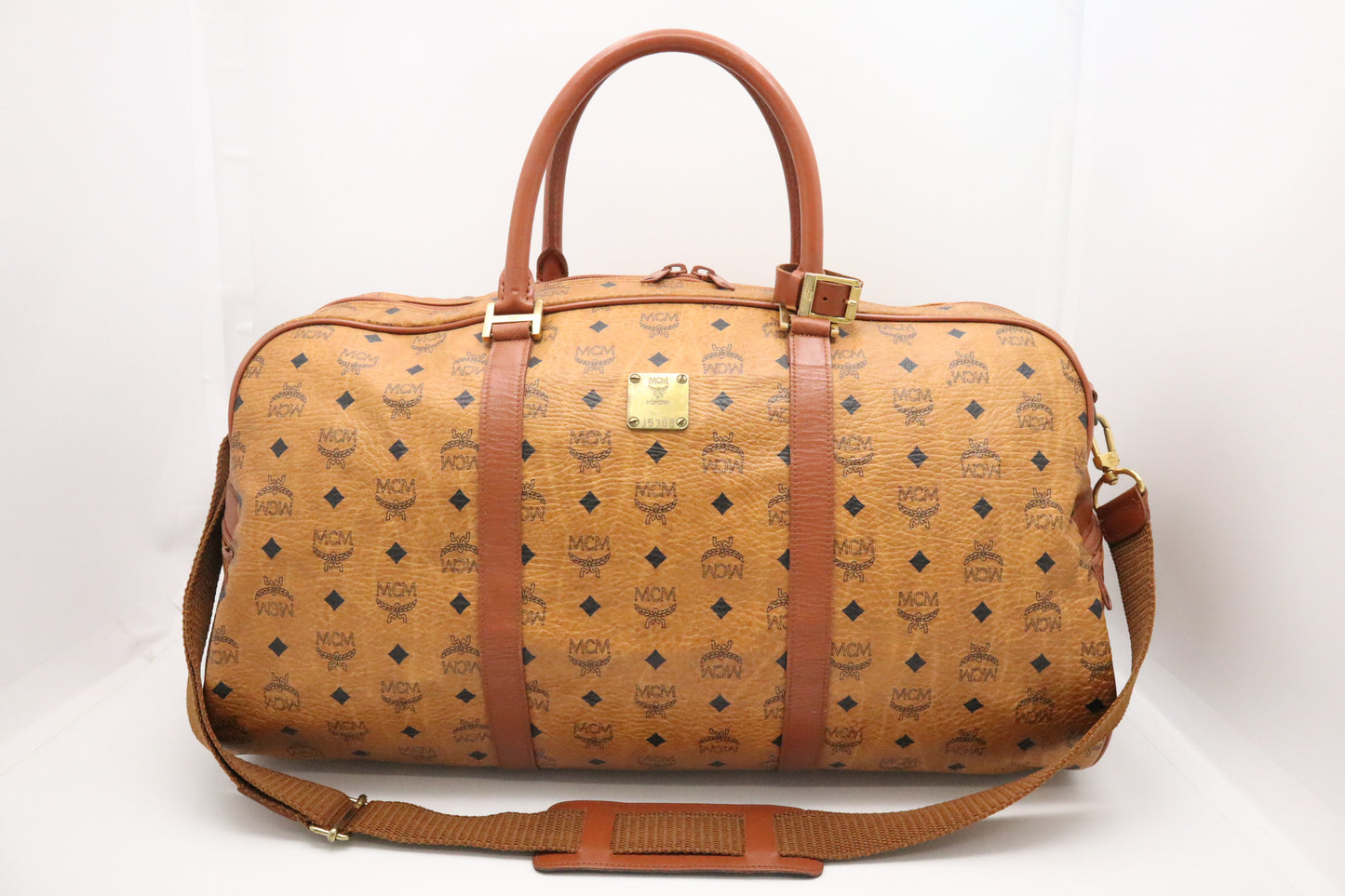 MCM Travel Bag in Cognac Visetos Canvas