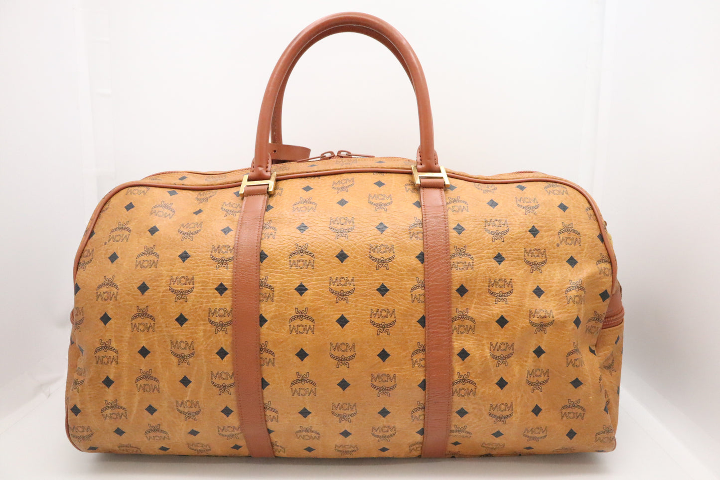 MCM Travel Bag in Cognac Visetos Canvas
