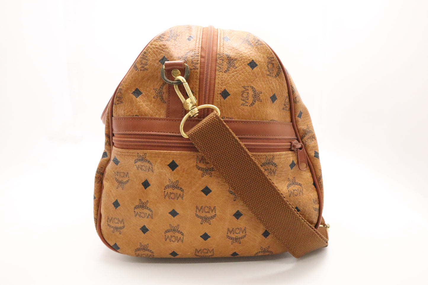 MCM Travel Bag in Cognac Visetos Canvas