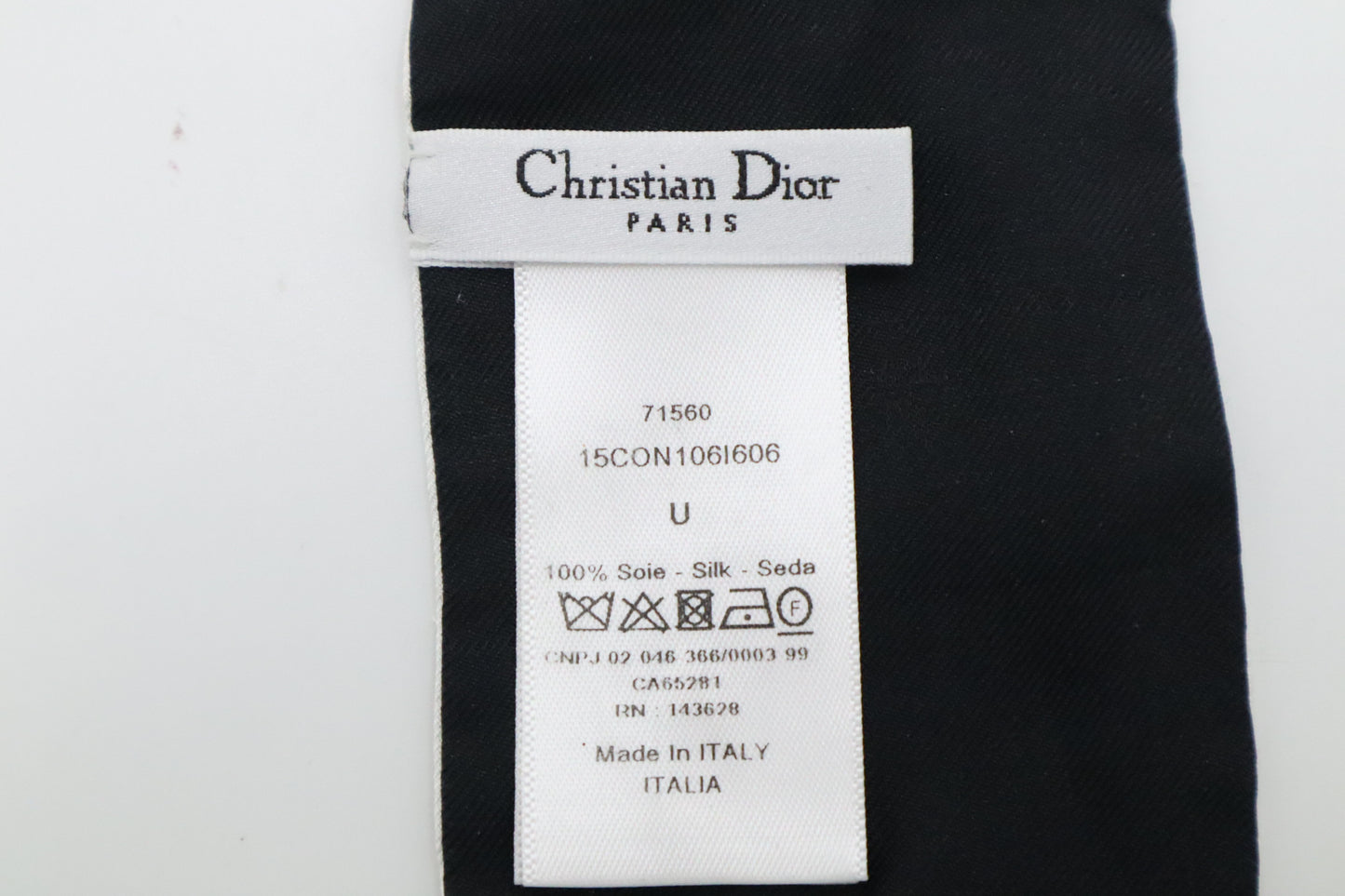 Dior Zodiac Mitzah Twilly in Black and White Silk