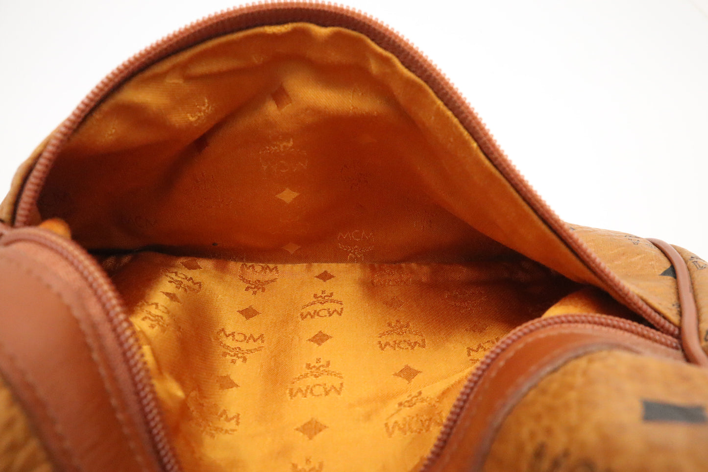 MCM Travel Bag in Cognac Visetos Canvas