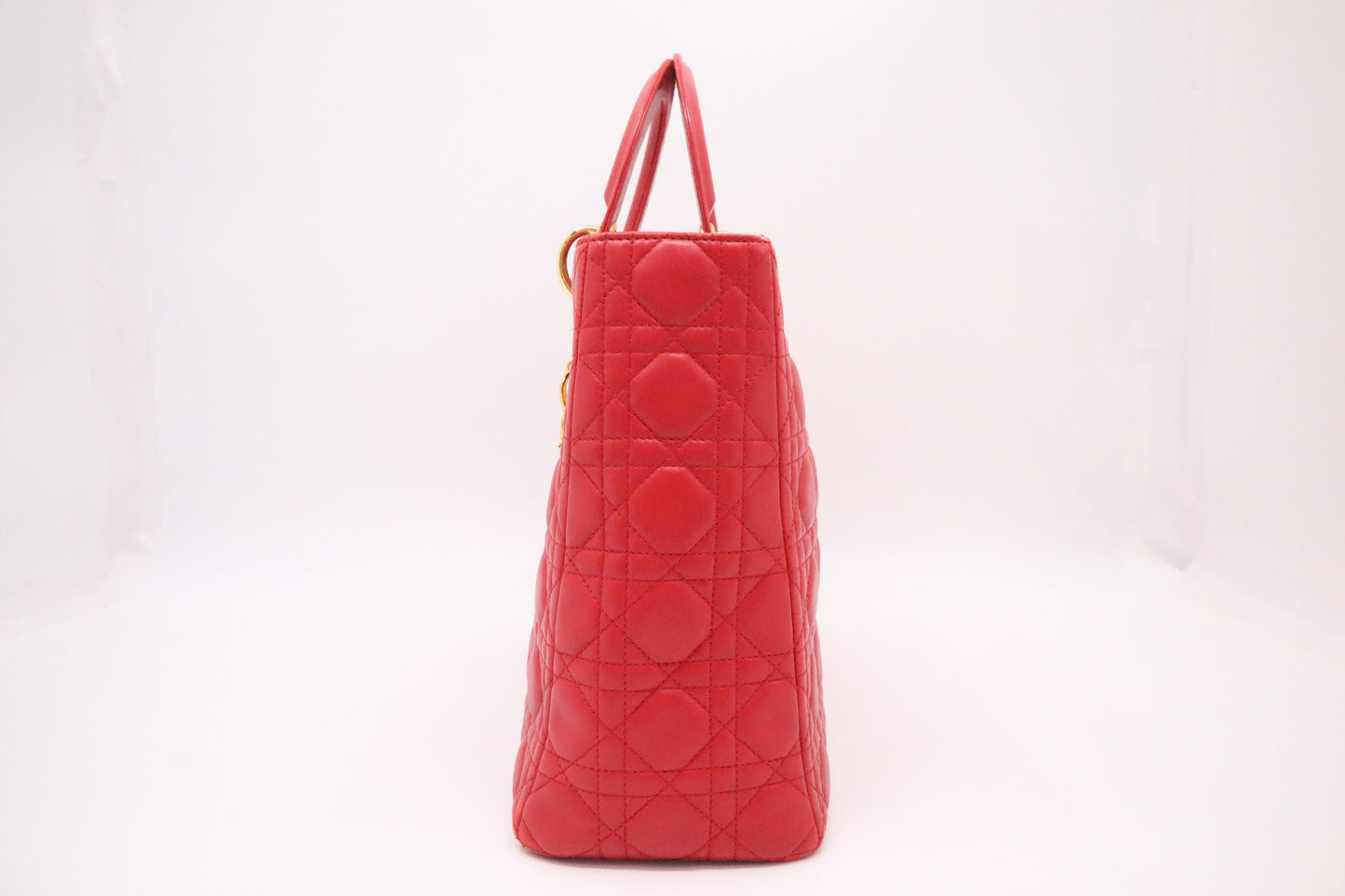 Dior Lady Dior Large in Red Cannage Leather