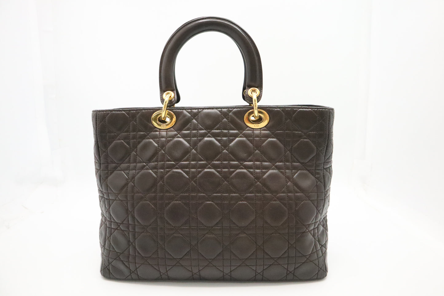 Dior Lady Dior Medium in Brown Cannage Leather