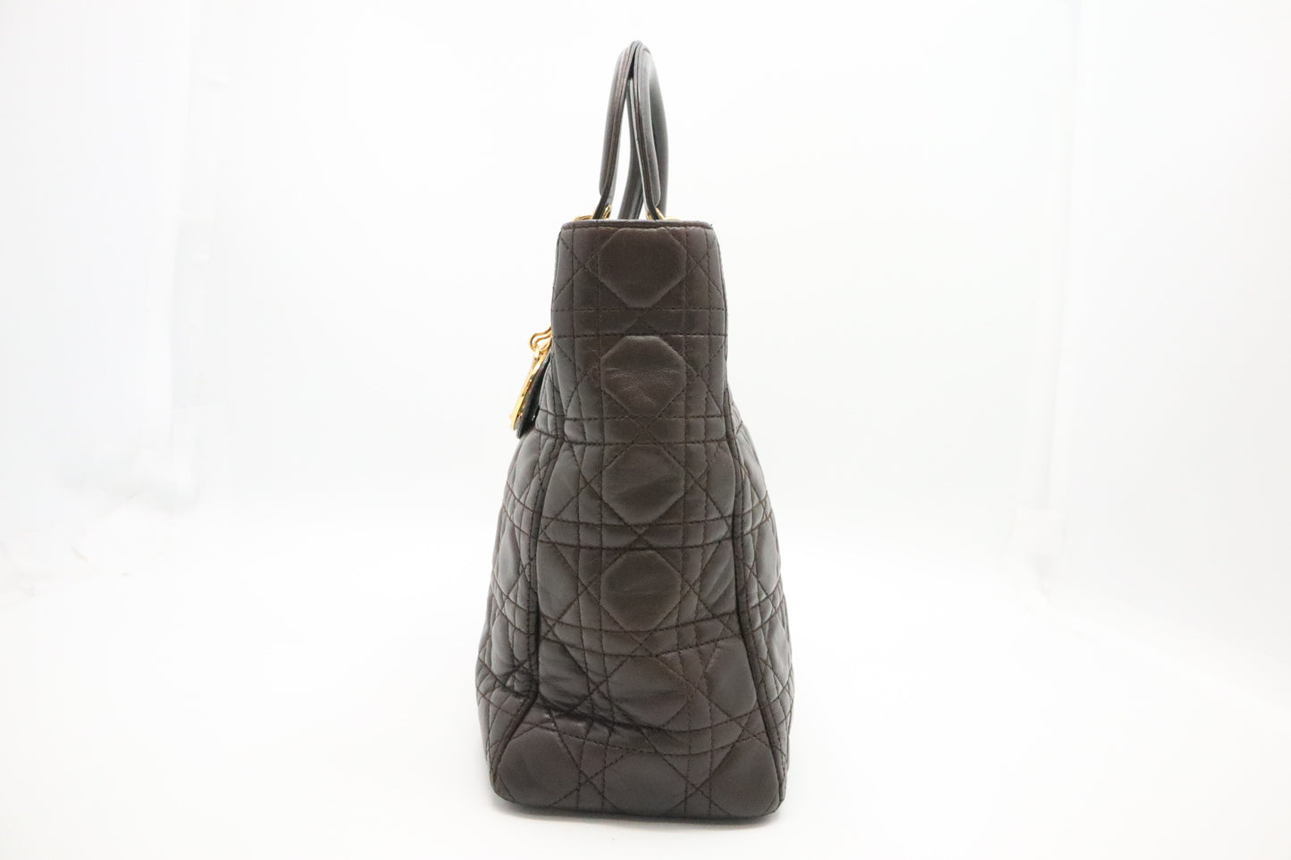 Dior Lady Dior Medium in Brown Cannage Leather