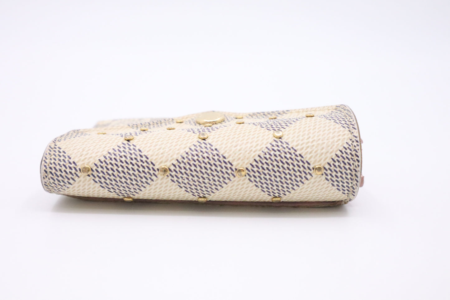 Louis Vuitton Studded Zoe Wallet in Damier Azur Canvas