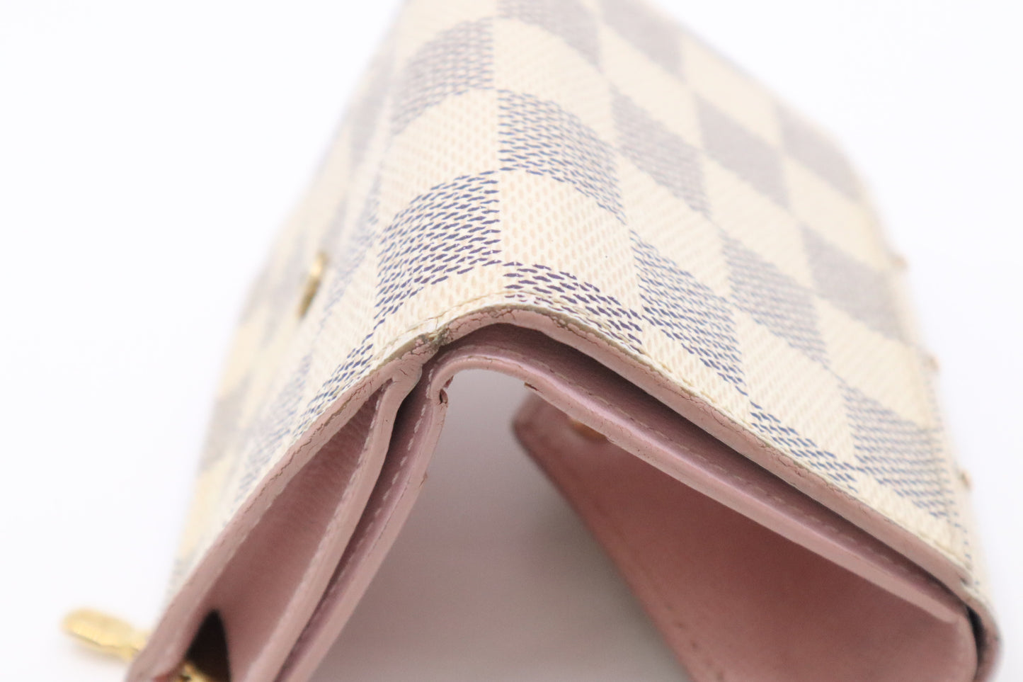 Louis Vuitton Studded Zoe Wallet in Damier Azur Canvas