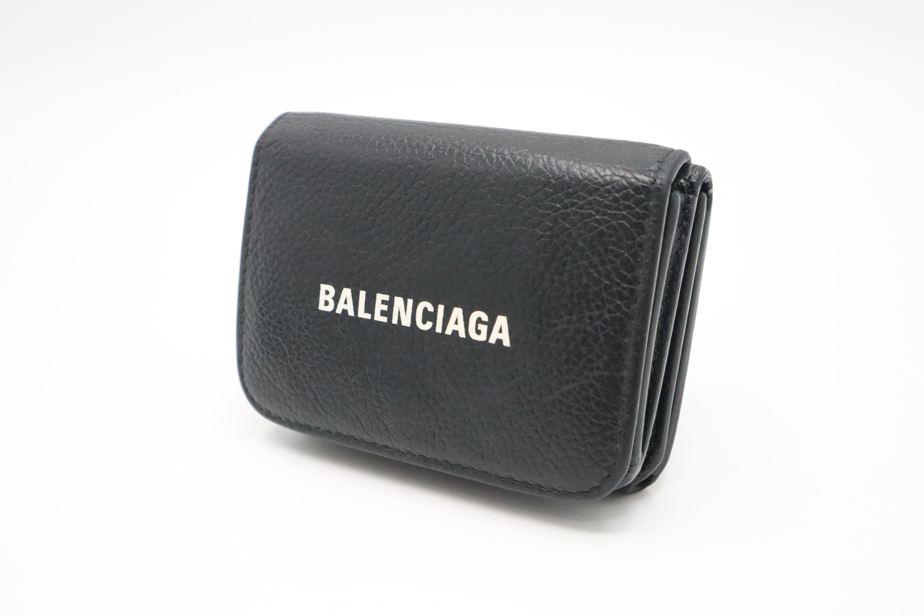 Balenciaga Compact Wallet in Black Leather Weekly Lux Drop