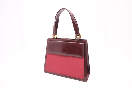 YSL Saint Laurent Handbag in Burgundy Leather