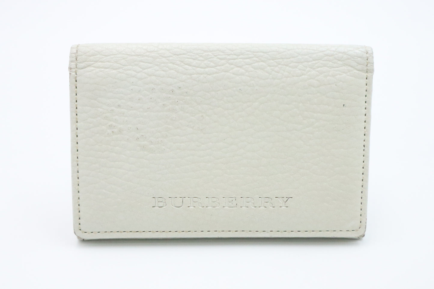 Burberry Card Case in Ivory Leather