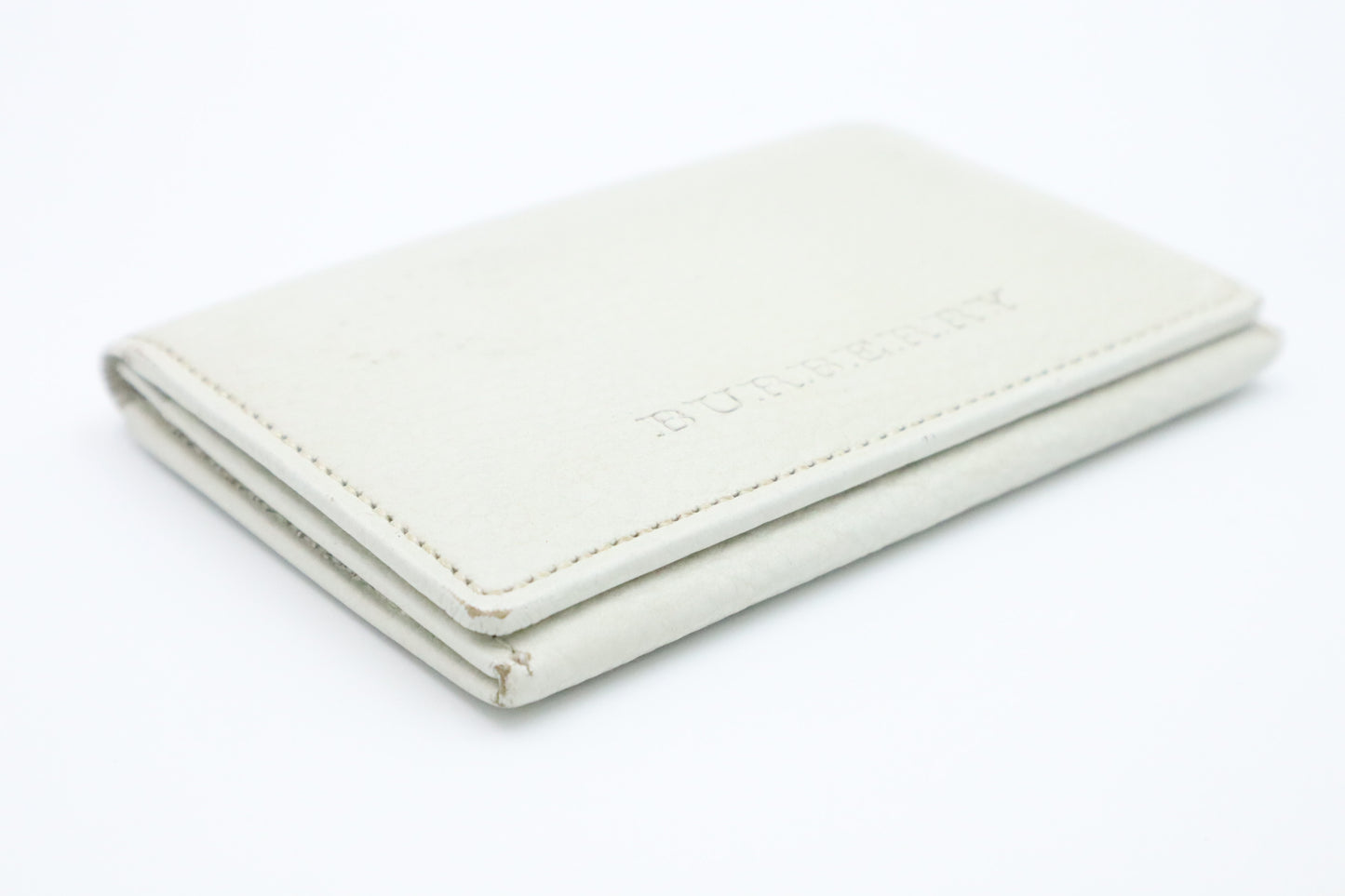 Burberry Card Case in Ivory Leather