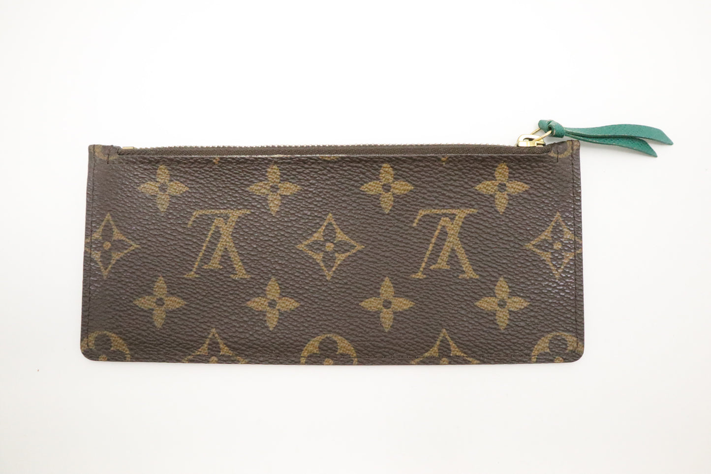 Louis Vuitton Emilie Long Wallet in Green and Monogram Canvas