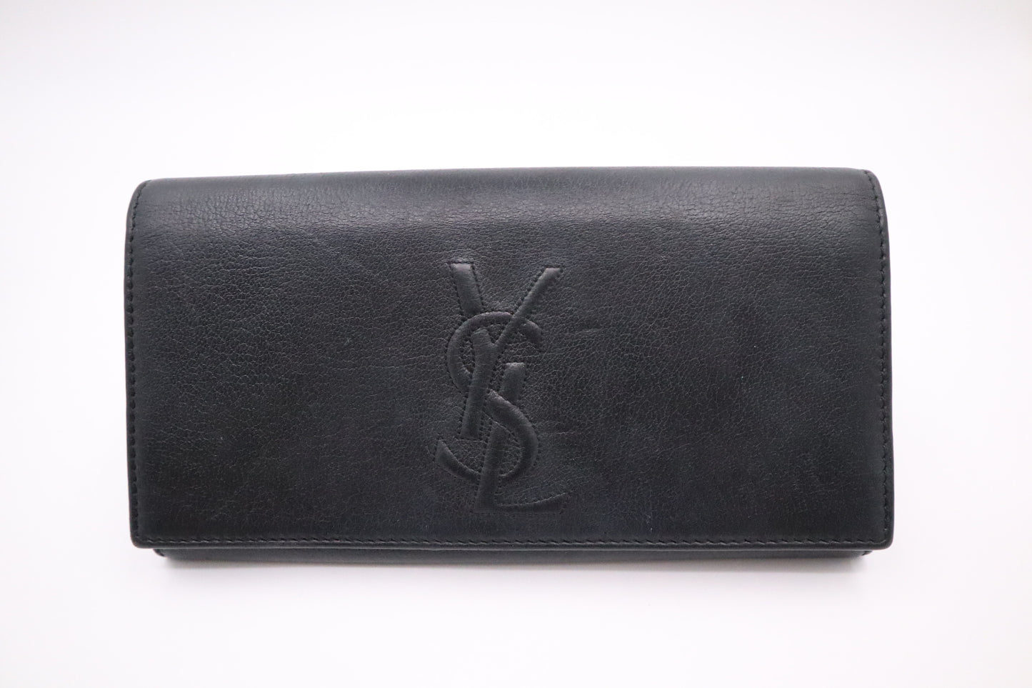 YSL Saint Laurent Long Wallet in Black Leather