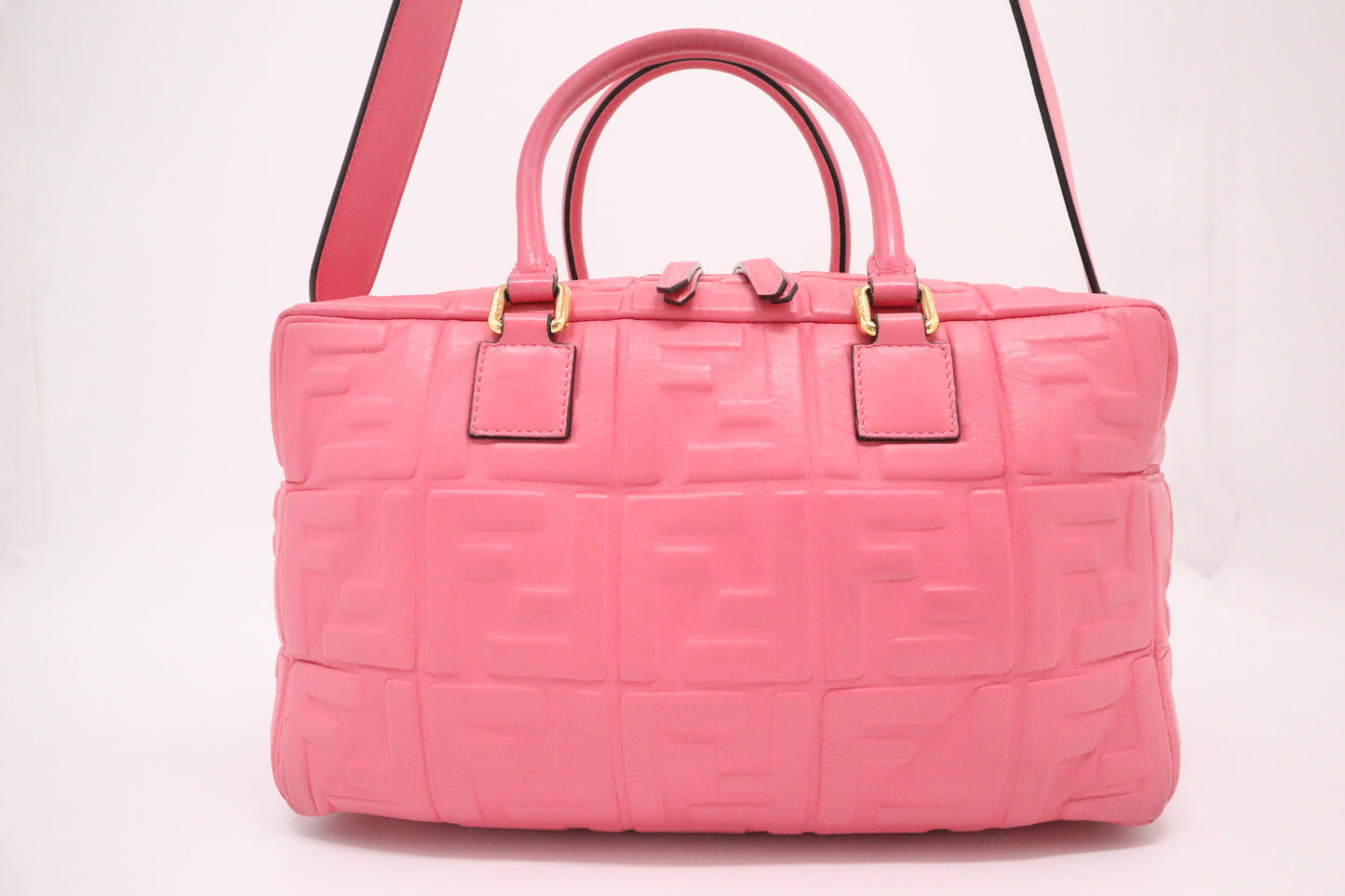 Fendi Boston Bag in Pink Leather