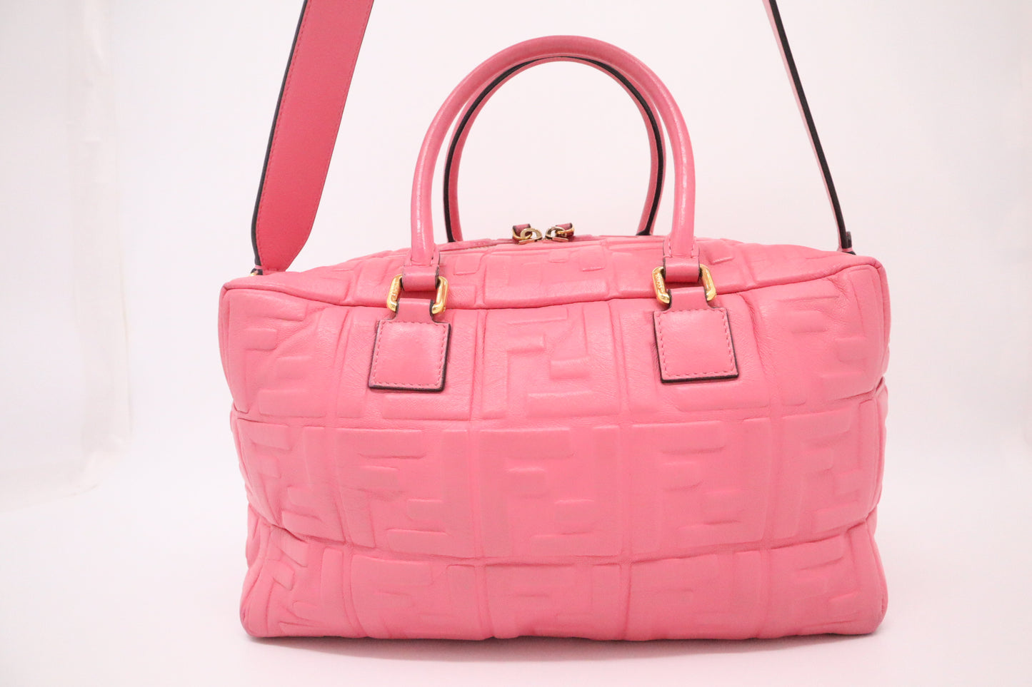 Fendi Boston Bag in Pink Leather