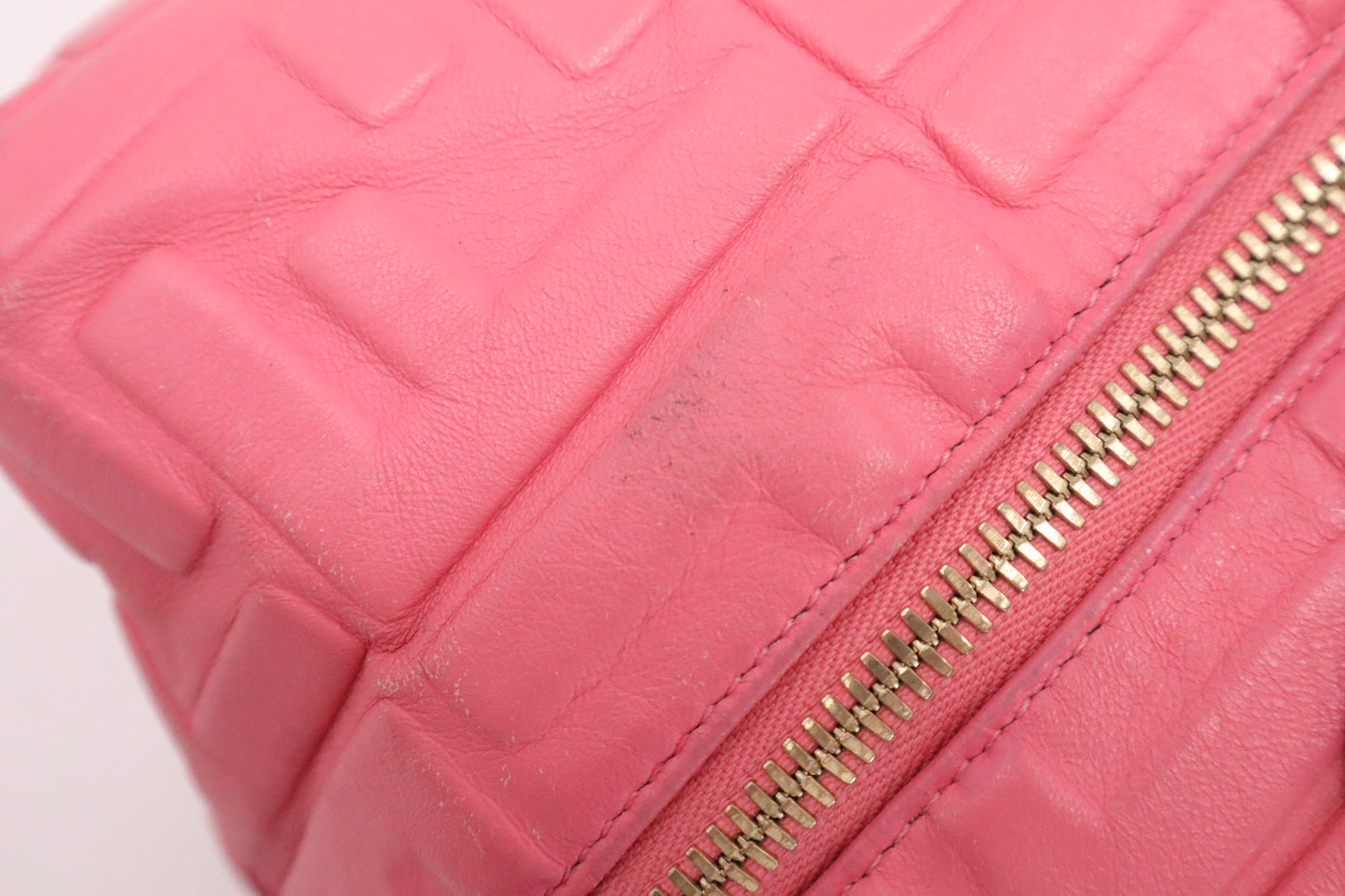 Fendi Boston Bag in Pink Leather