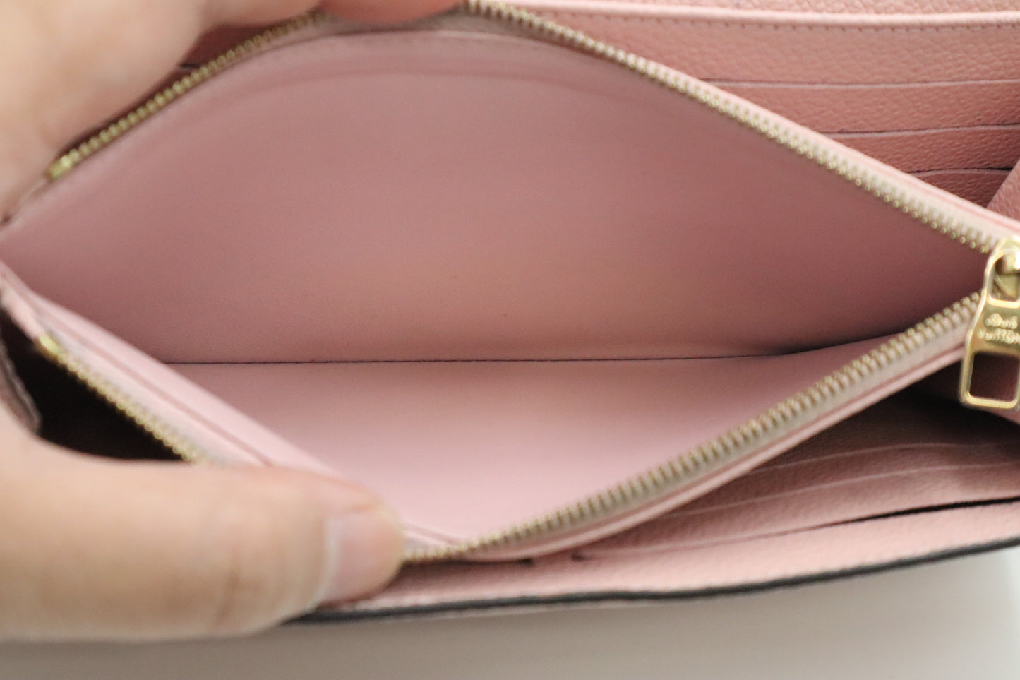 Louis Vuitton Sarah Wallet in Pink Empreinte Leather