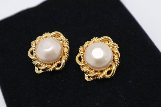 Chanel Pearl Earrings