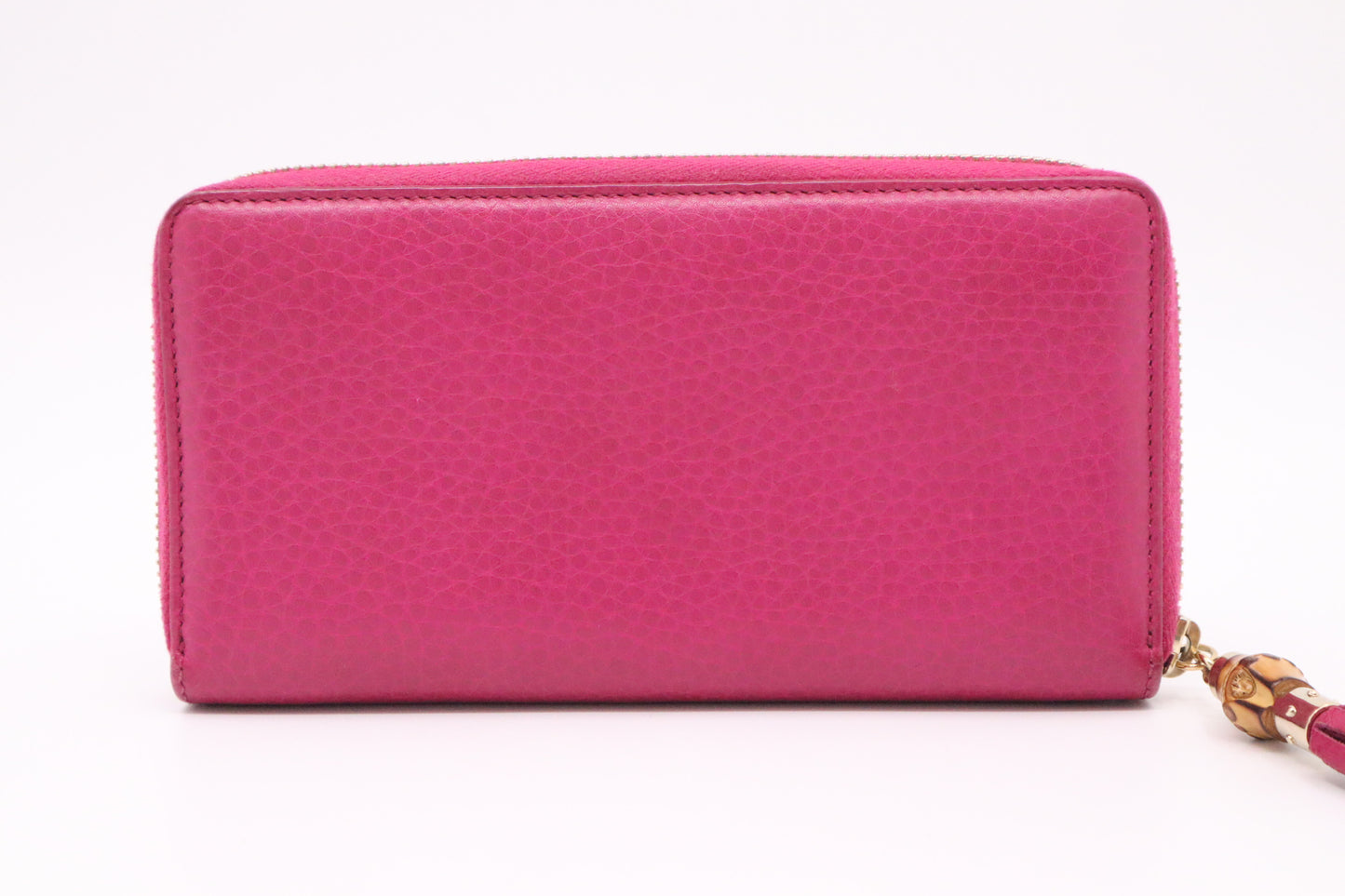Gucci Bamboo Long Wallet in Pink Leather