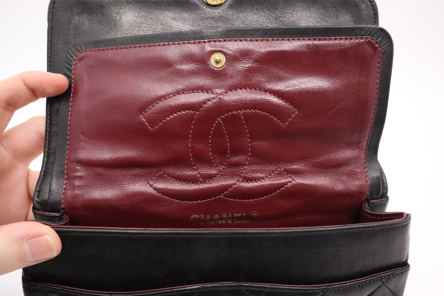 Chanel Small Paris Double Flap in Black Matelassé Leather