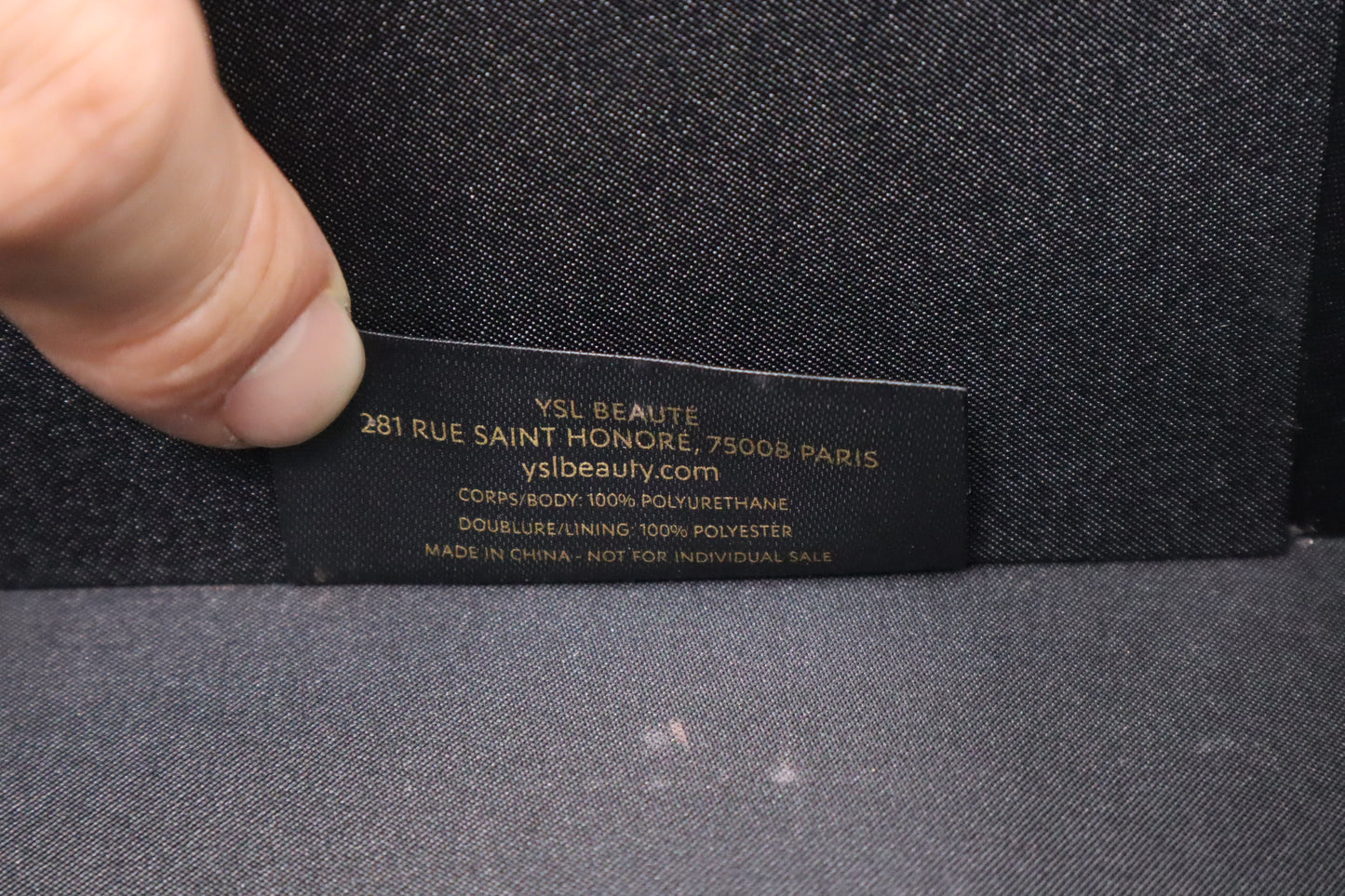 YSL Saint Laurent Vanity Case in Black Leather