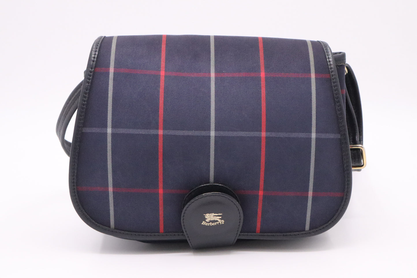 Burberry Crossbody in Navy Nova Check Canvas