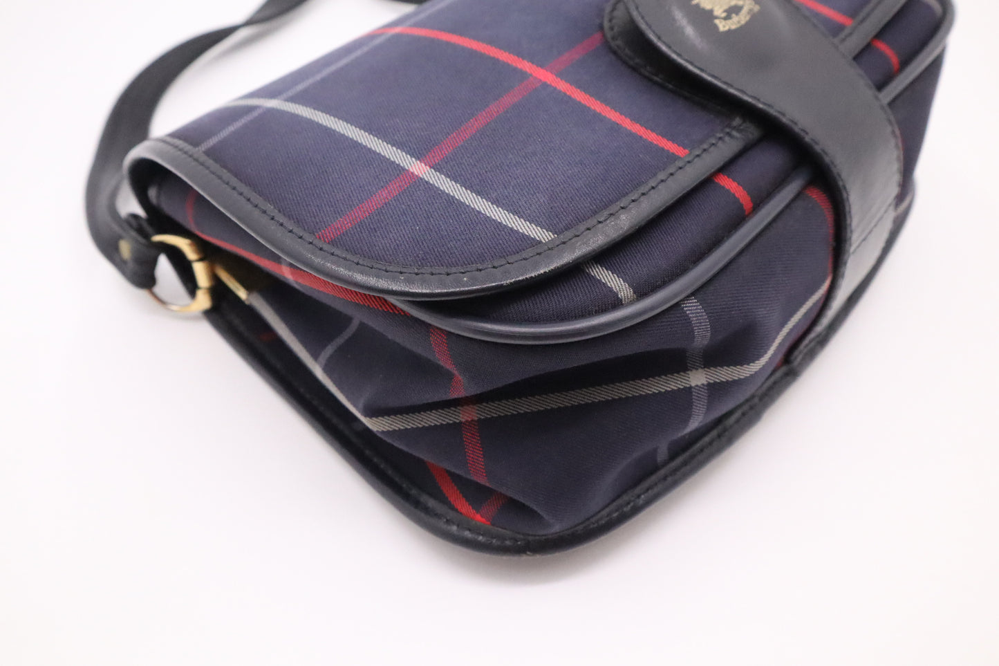 Burberry Crossbody in Navy Nova Check Canvas