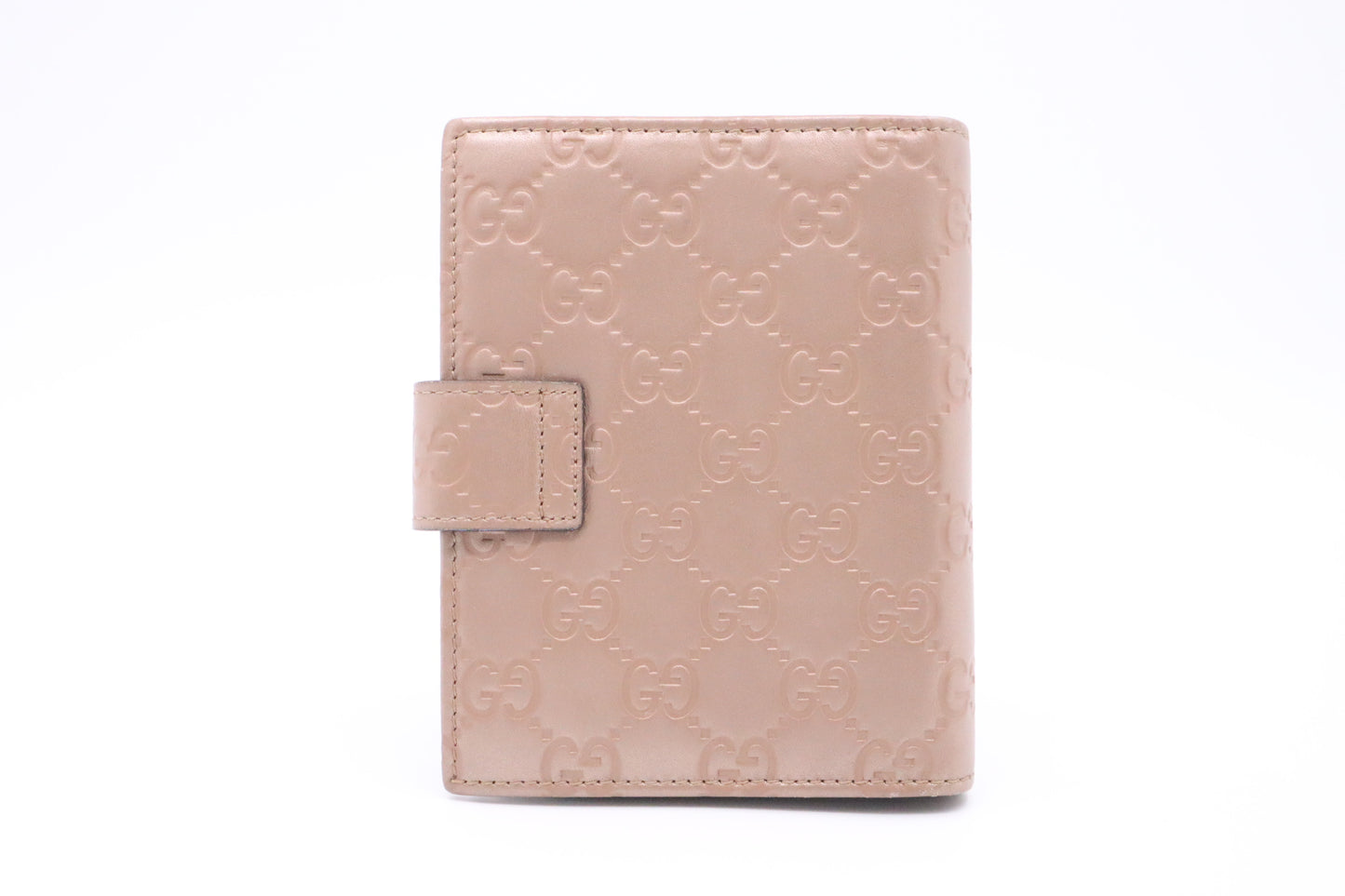 Gucci Heart Agenda in GG Metalic Pink Leather