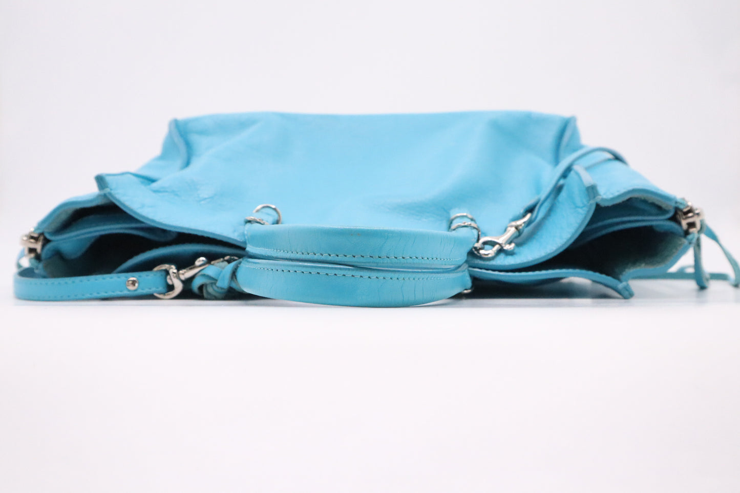 Balenciaga Papier Handbag in Blue Leather