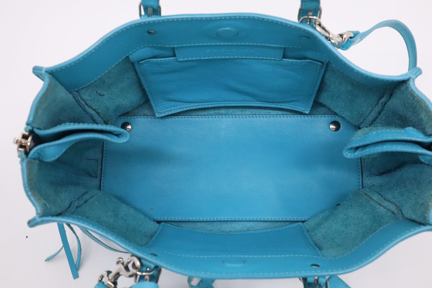 Balenciaga Papier Handbag in Blue Leather