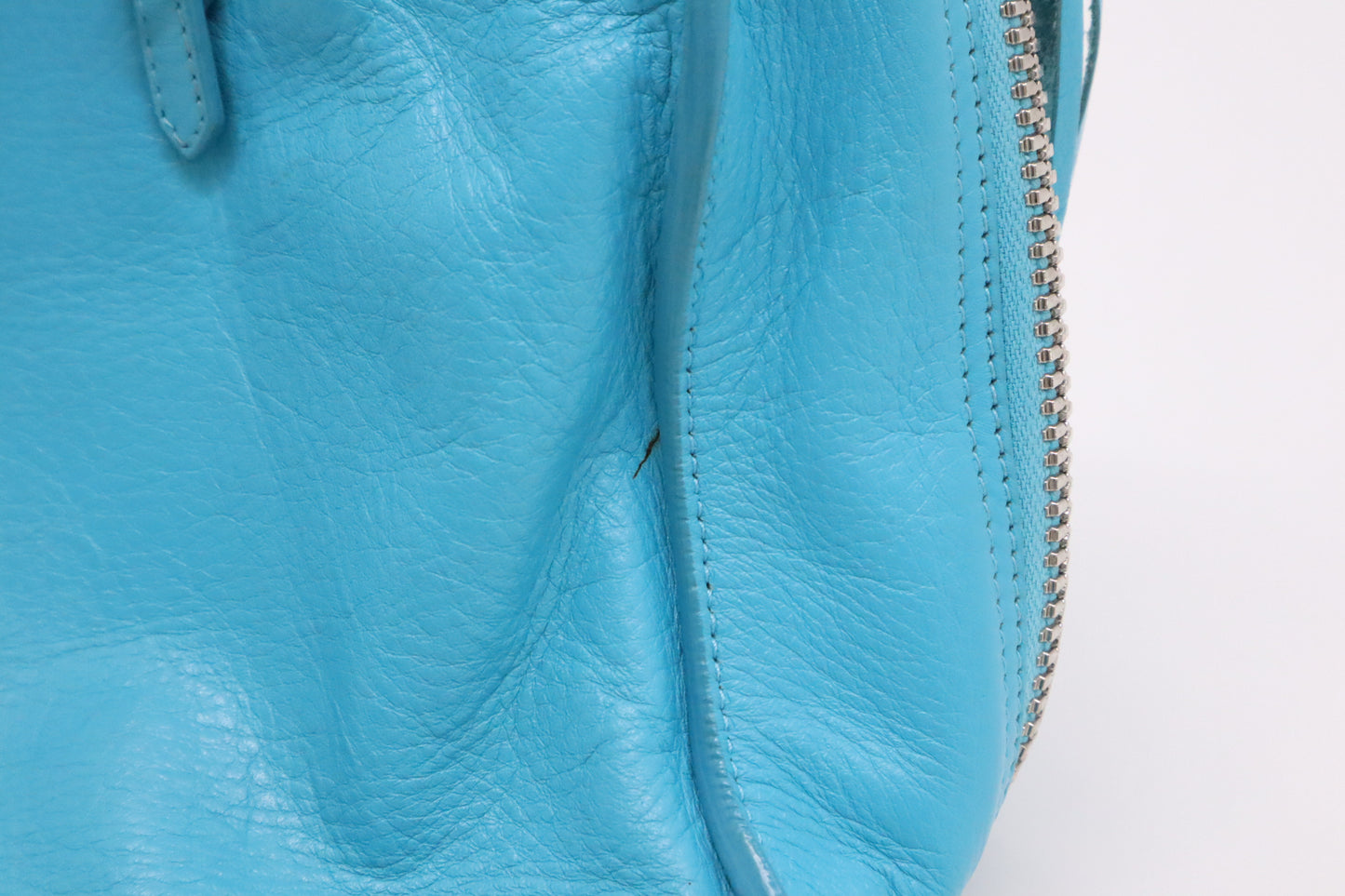 Balenciaga Papier Handbag in Blue Leather