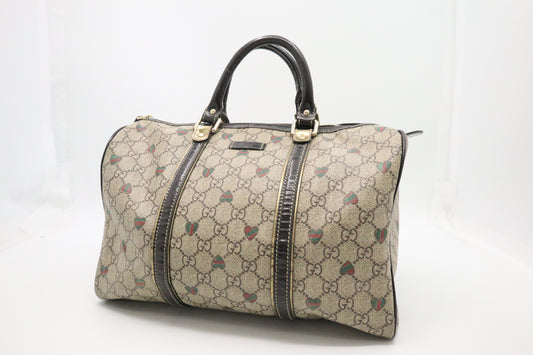 Gucci Boston Bag in GG Supreme Hearts Canvas