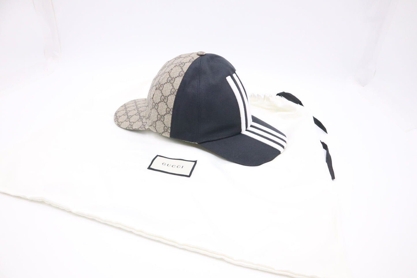 Gucci x Adidas Double Sided Baseball Cap in Black and GG Canvas