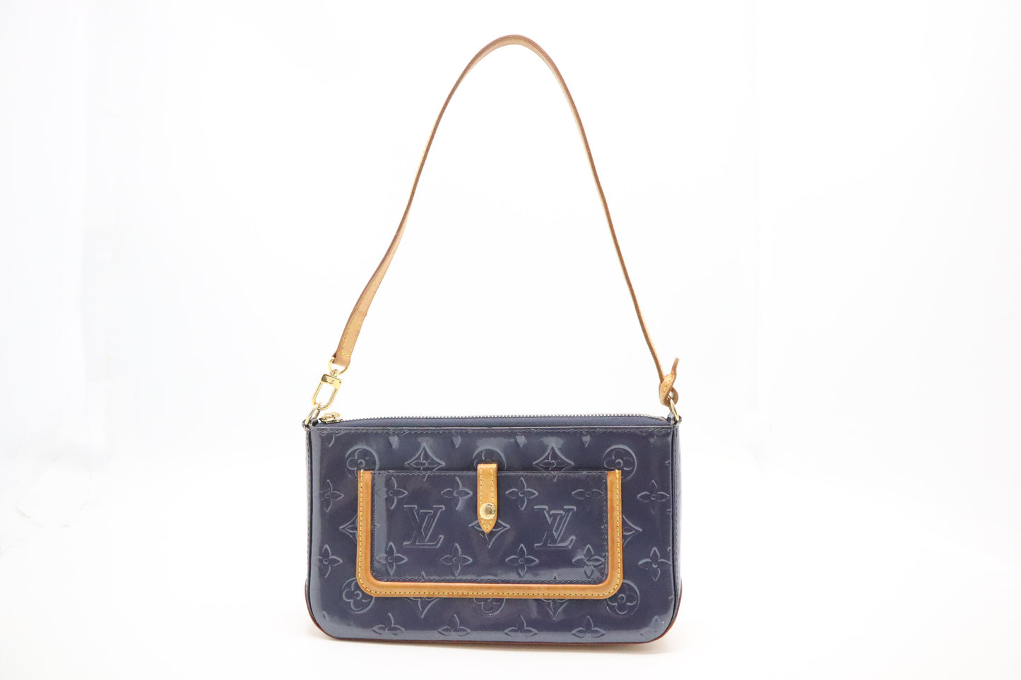 Louis Vuitton Mallory Pochette in Indigo Vernis Leather