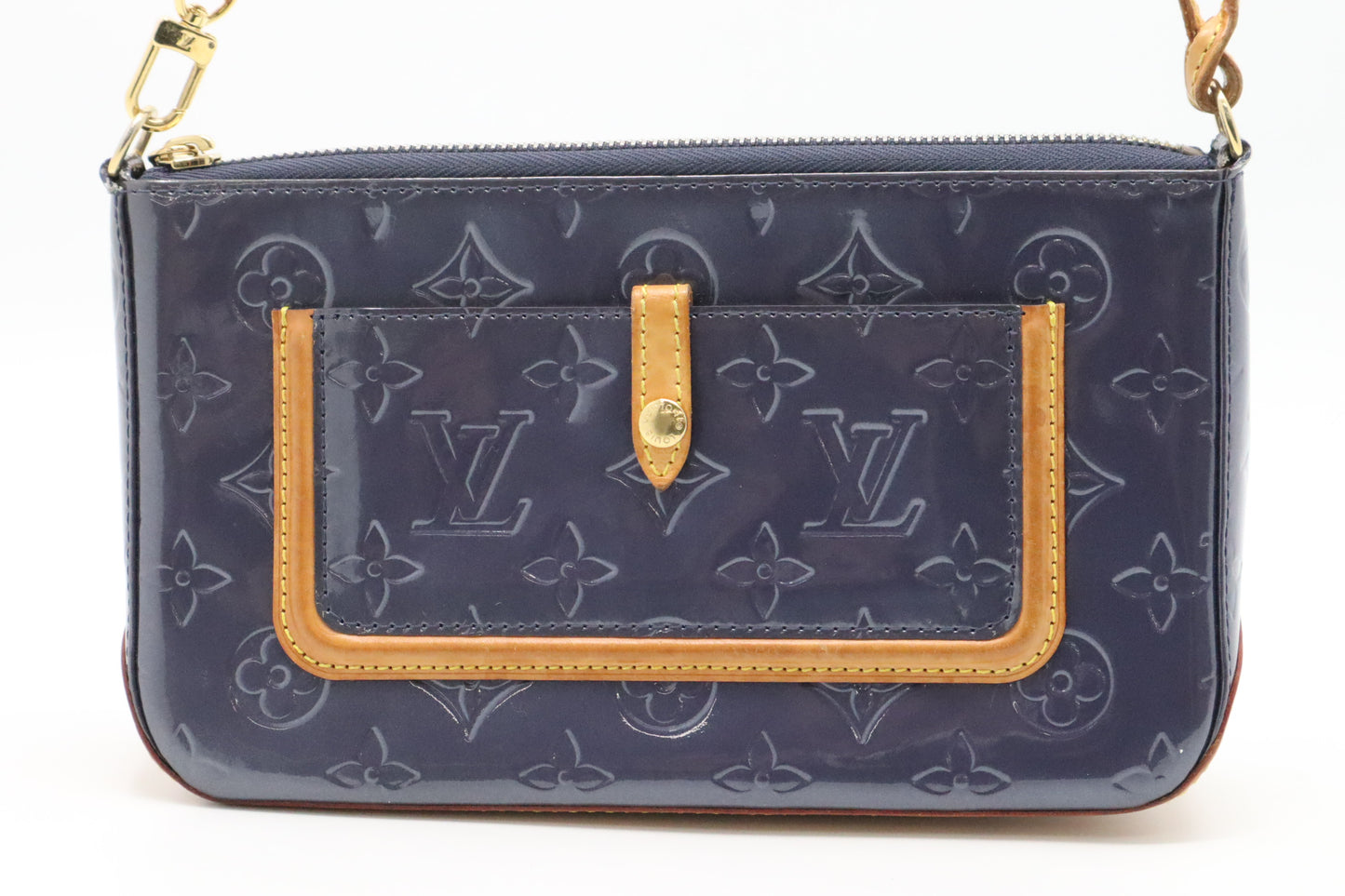 Louis Vuitton Mallory Pochette in Indigo Vernis Leather